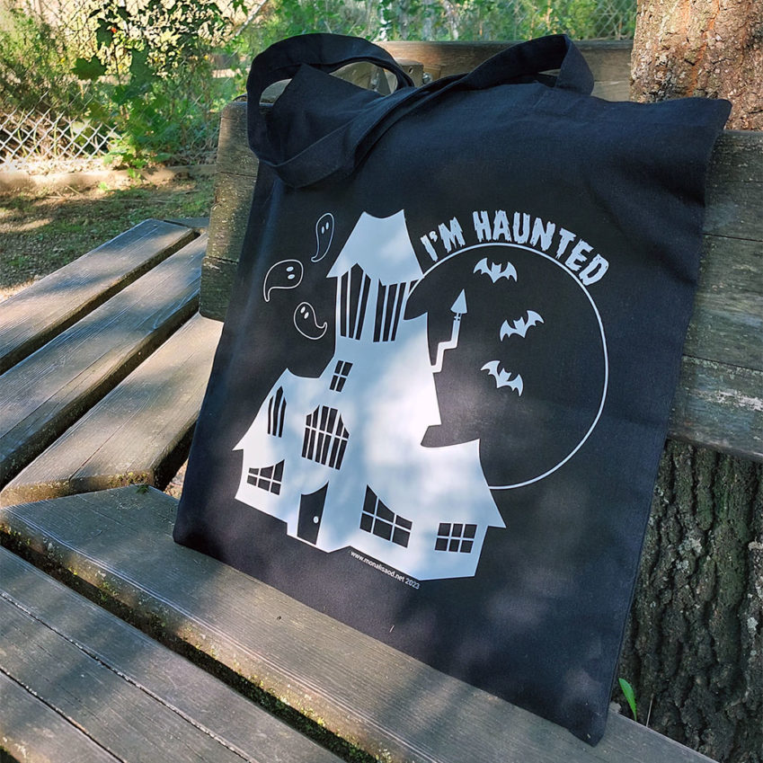 Sac en tissu noir : Haunted