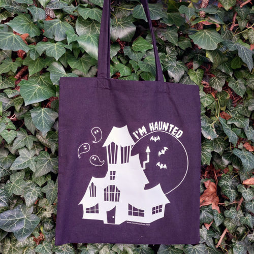 Sac en tissu noir : Haunted