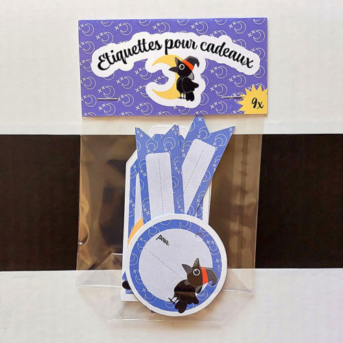 Étiquettes pour cadeaux : Corbeau