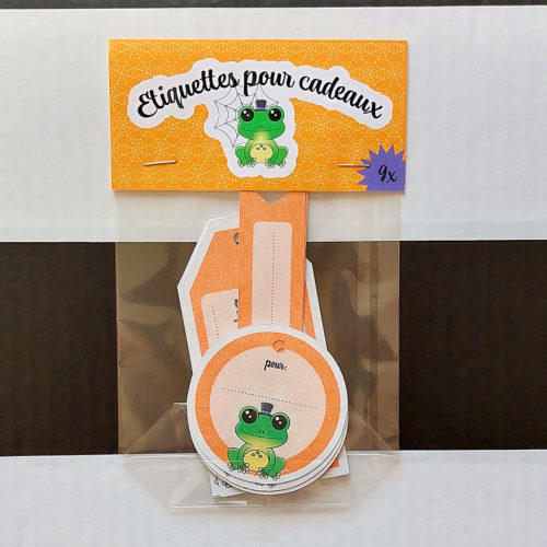 Étiquettes pour cadeaux : Grenouille