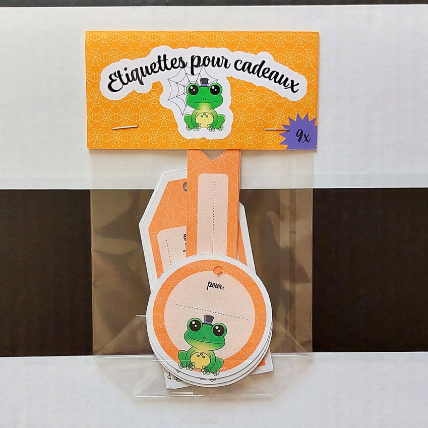 Étiquettes pour cadeaux : Grenouille