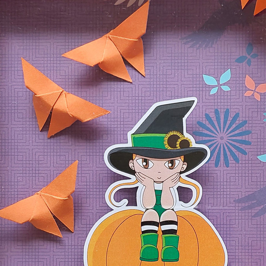 Sorcière et papillons