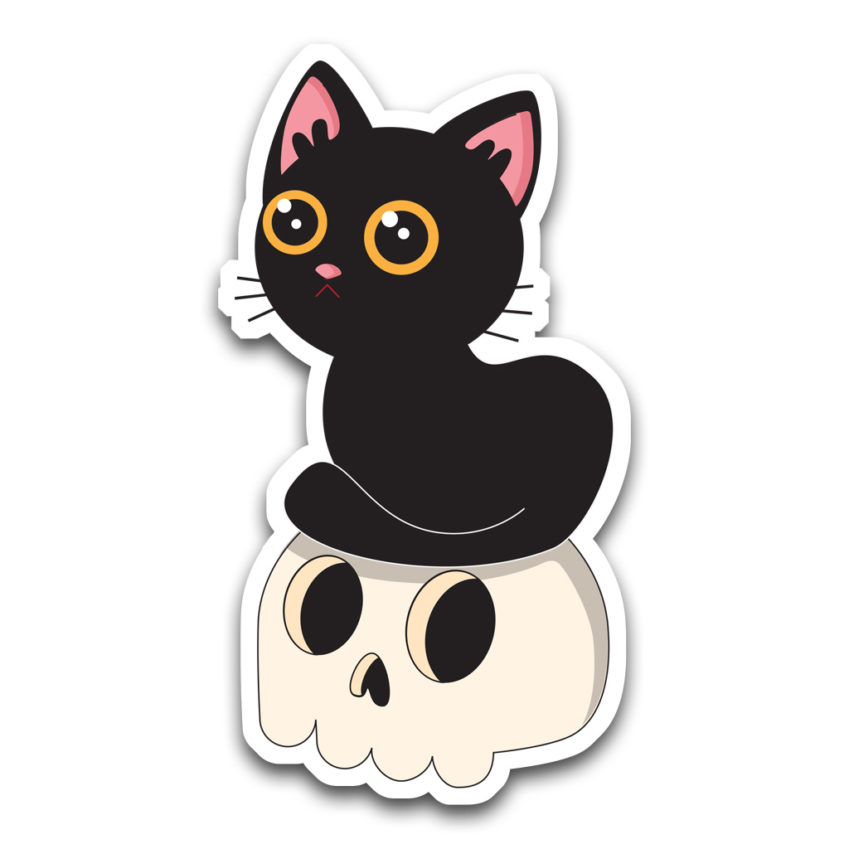 sticker-cat Set complet : Chat noir