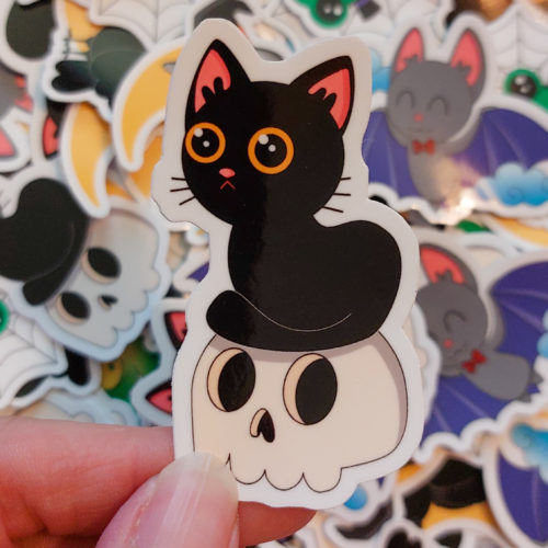 Autocollant : Chat noir