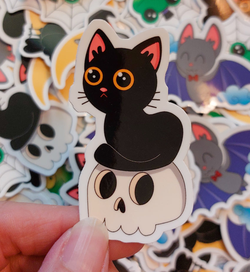 Autocollant : Chat noir
